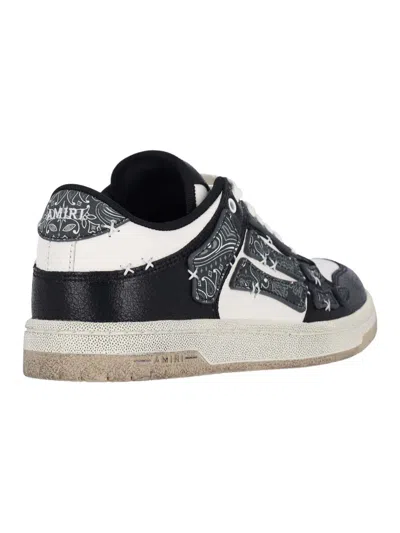 Amiri Men's Bandana Skeleton Top Low Sneakers In Black
