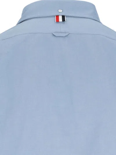 Thom Browne Collared Shirt With Front Pocket And Short Sleeves