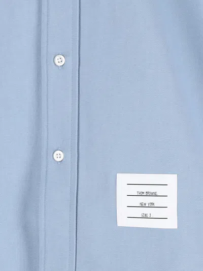 Thom Browne Collared Shirt With Front Pocket And Short Sleeves