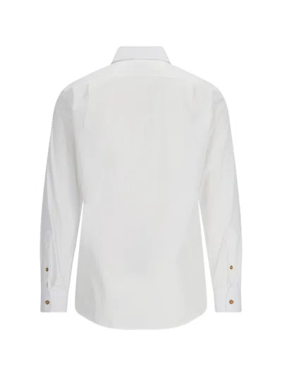 Vivienne Westwood Shirt With Subtle Orb Embroidery And Tailored Fit In Gray