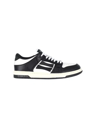 Amiri Skel Sneakers In White And Black Leather