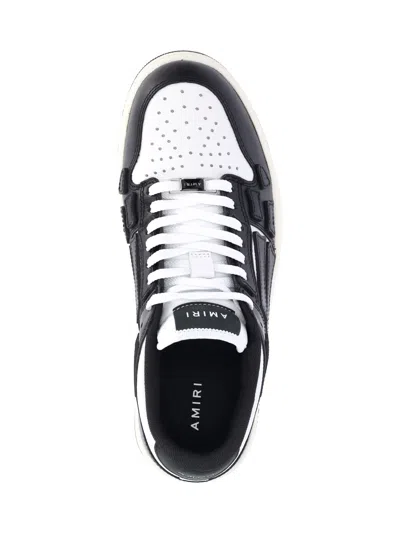 Amiri Skel Sneakers In White And Black Leather
