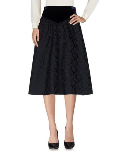 Shop Givenchy 3/4 Length Skirt In Dark Blue