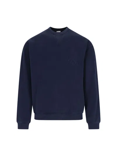 Frame Ritz Crew Neck Sweatshirt In Blue