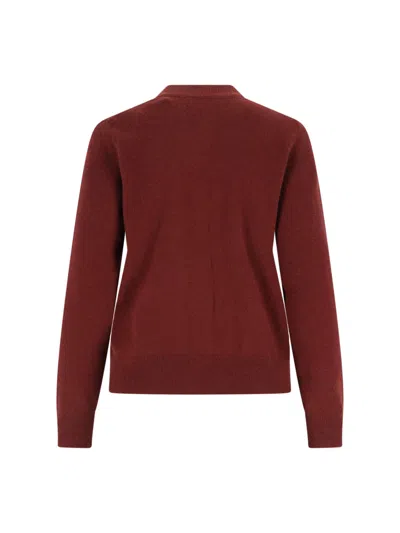 Burberry 'ekd' Cashmere Cardigan In Red