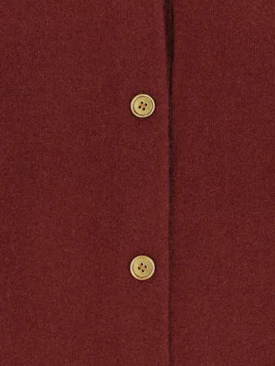 Burberry 'ekd' Cashmere Cardigan In Red