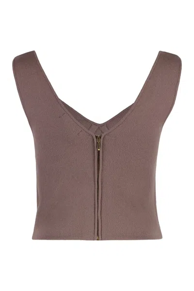 Sablyn Iridian Knitted Top In Brown