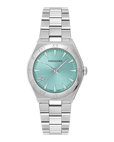 Ferragamo Vega Upper East Bracelet Watch In Silver