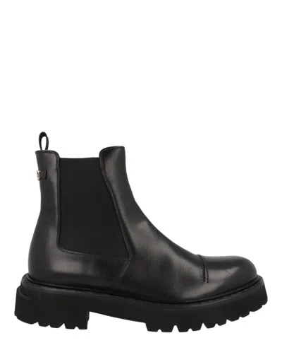 Ferragamo George 2 Leather Chelsea Boot In Black