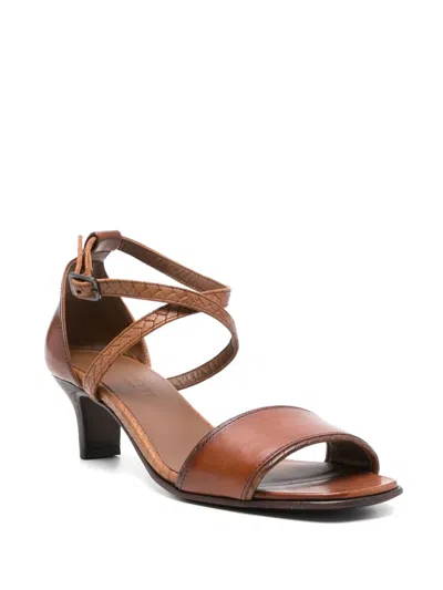 Pantanetti 50mm Leather Sandals In Brown
