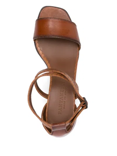 Pantanetti 50mm Leather Sandals In Brown