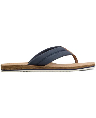 Sperry Porto Sandals Navy Textile Canvas Flocked In Multi