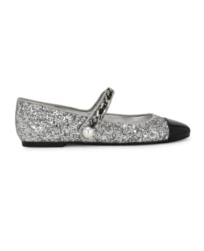 Nine West Womens Glitter Man Made Mary Janes