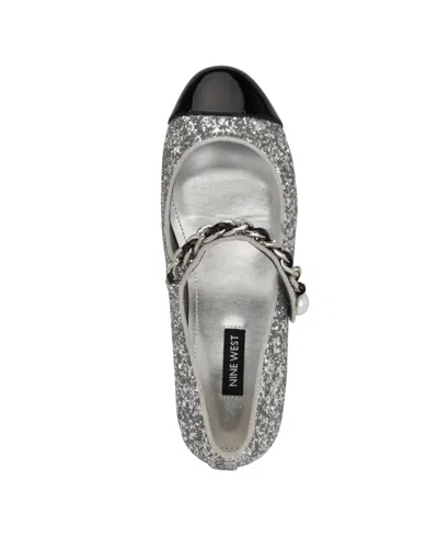 Nine West Womens Glitter Man Made Mary Janes
