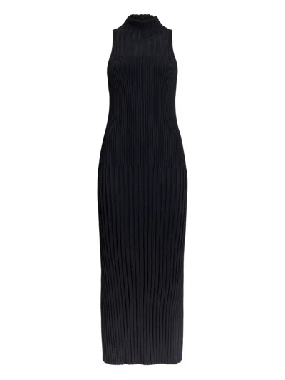 Proenza Schouler Maia Rib Midi Tank Dress In Black