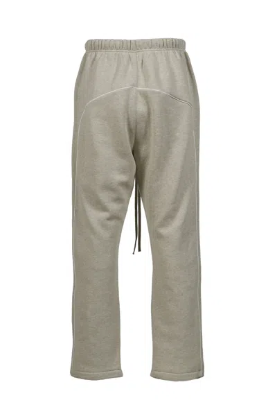 Essentials Relaxed Fleece Sweatpants With Piping In Gray