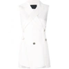 PROENZA SCHOULER asymmetric raw edge waistcoat,R164201