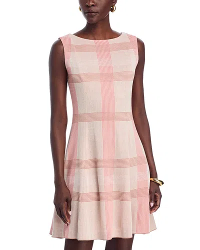 Misook Fit And Flare Dress In Multi