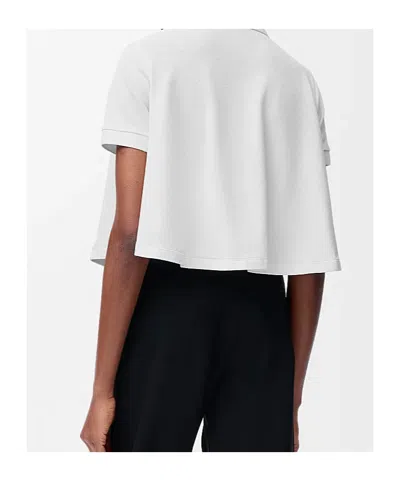 Loewe Anagram Embroidered Trapeze Polo T-shirt In White