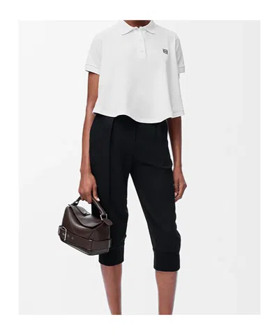 Loewe Anagram Embroidered Trapeze Polo T-shirt In White