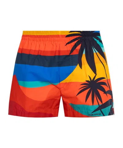 Dsquared2 Men's Cotton Shorts In Multi