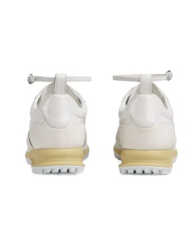 Gucci Motion Sneaker With Adjustable Ankle Strap In White