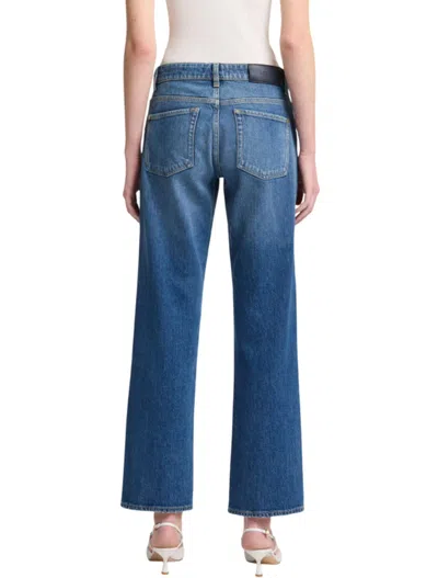 7 For All Mankind Calie Nevada Straight Ankle Jean In Blue