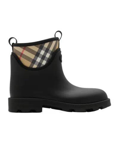 Burberry Women Marsh Stamp Rubber Ankle Boots In Multi