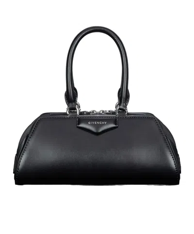 Givenchy Women Antigona East West Small Leather Shoulder Bag In Black