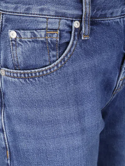 7 For All Mankind Spencer Flare Mesa Jeans With Twisted Seam In Blue