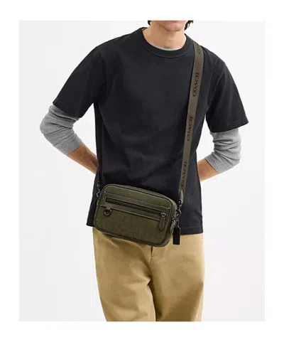 Coach Theo Kameratasche Aus Signature Jacquard