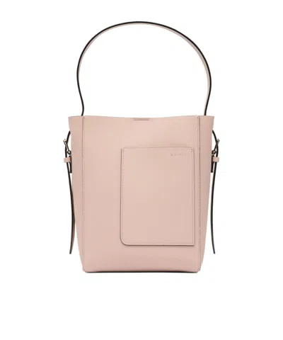 Valextra Shoulder Bags With Adjustable Strap And Front Pocket In Pink
