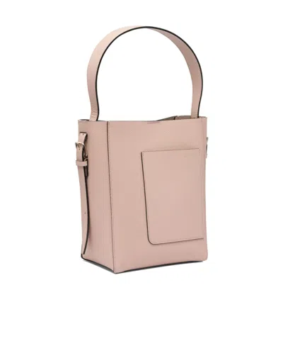 Valextra Shoulder Bags With Adjustable Strap And Front Pocket In Pink