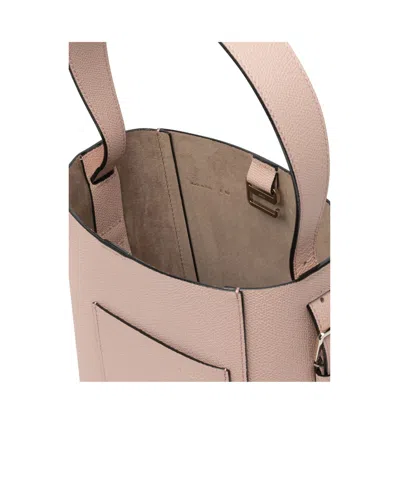 Valextra Shoulder Bags With Adjustable Strap And Front Pocket In Pink