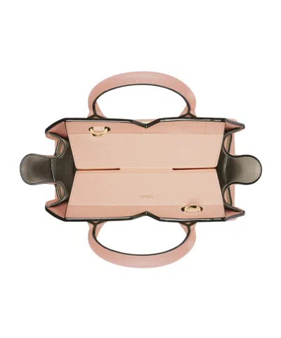 Valextra Structured Top Handle Shoulder Bag Metal Hardware In Pink