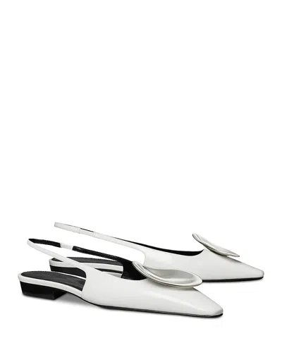 Tory Burch Patos Slingback Flat In White