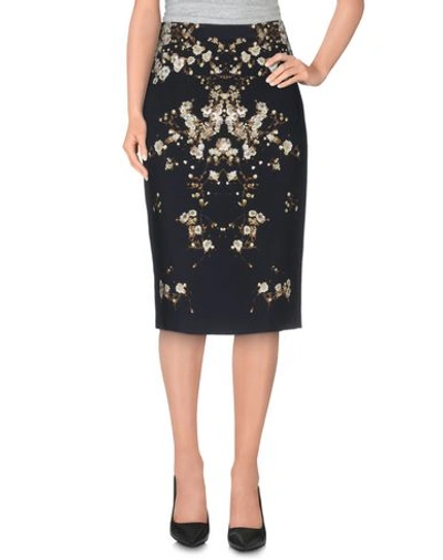 Shop Givenchy Knee Length Skirt In Black