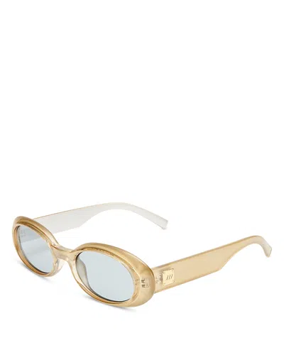 Le Specs Work It 53mm Oval Sunglasses In Animal Print