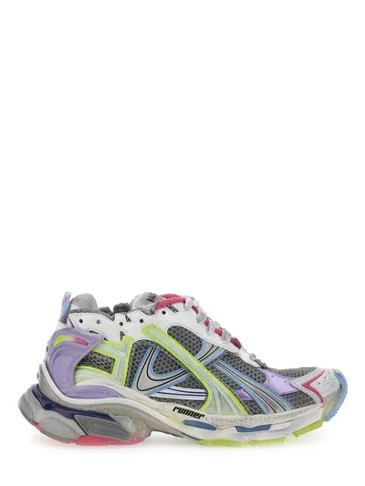 Balenciaga Runner Nylon And Mesh Sneakers In Multi
