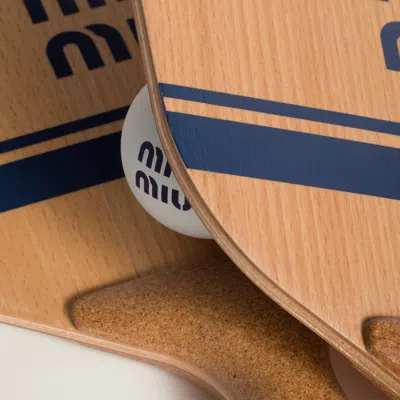 Miu Miu Wood Beach Racket Set