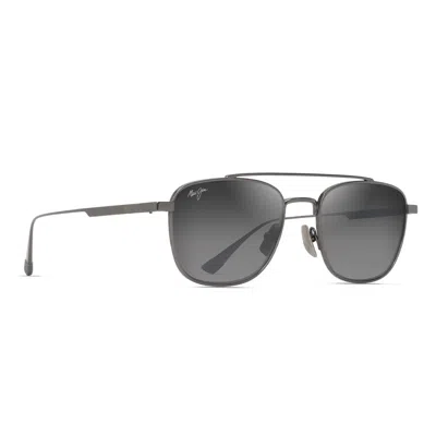 Maui Jim Kahana Neutral Grey Navigator Unisex Sunglasses Gs640-17 53