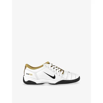 Nike T90 Metallic Leather Sneakers In White