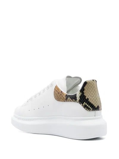 Alexander Mcqueen Oversized Snake Printed Leather Sneakers In Multi