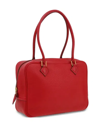 Pre-owned Hermes Mini Plume Tote Bag In Red