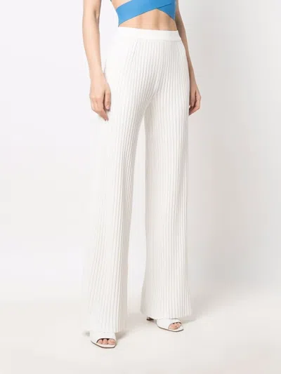 Mrz Elastic Waist Casual Pants In White