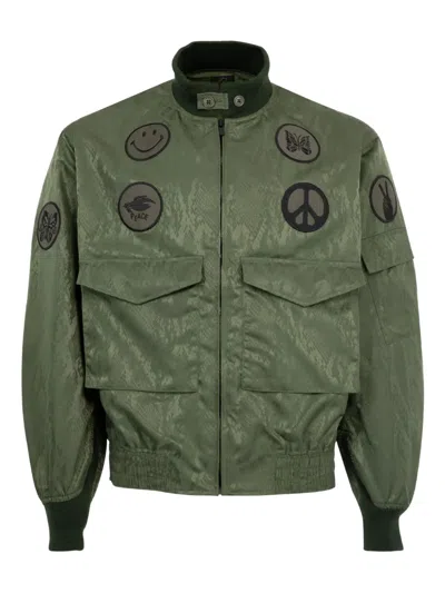 Needles Embroidered Patch Jacket In Green