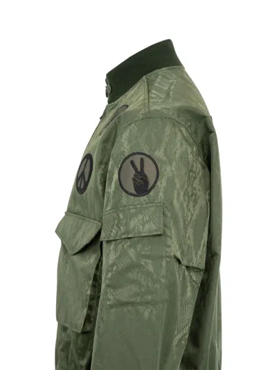 Needles Embroidered Patch Jacket In Green