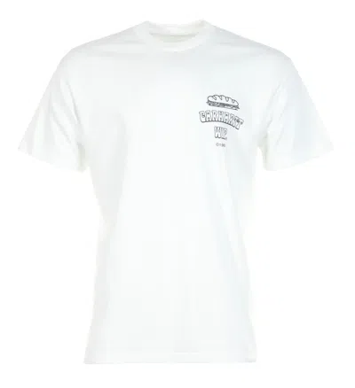 Carhartt White Crew-neck Cotton T-shirt With Print In White