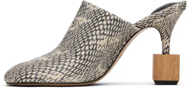 Jacquemus Kiss Block Heel Mules In Neutrals