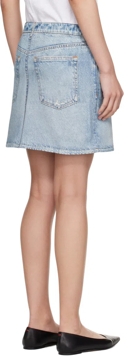 Rag & Bone Miramar Ponte Printed Stretch-jersey Mini Skirt In Blue